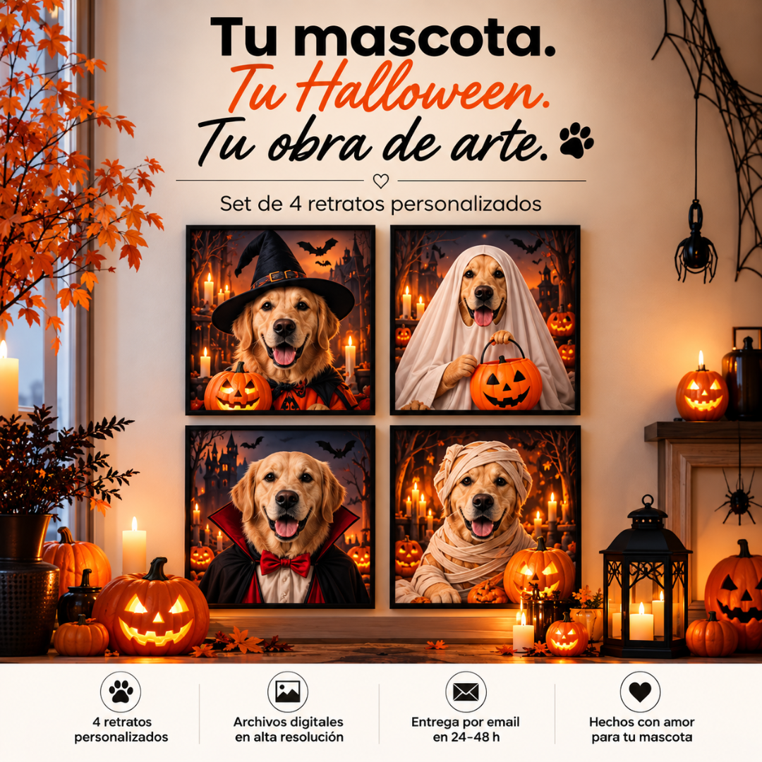 Set de 4 Retratos de Baño Personalizados